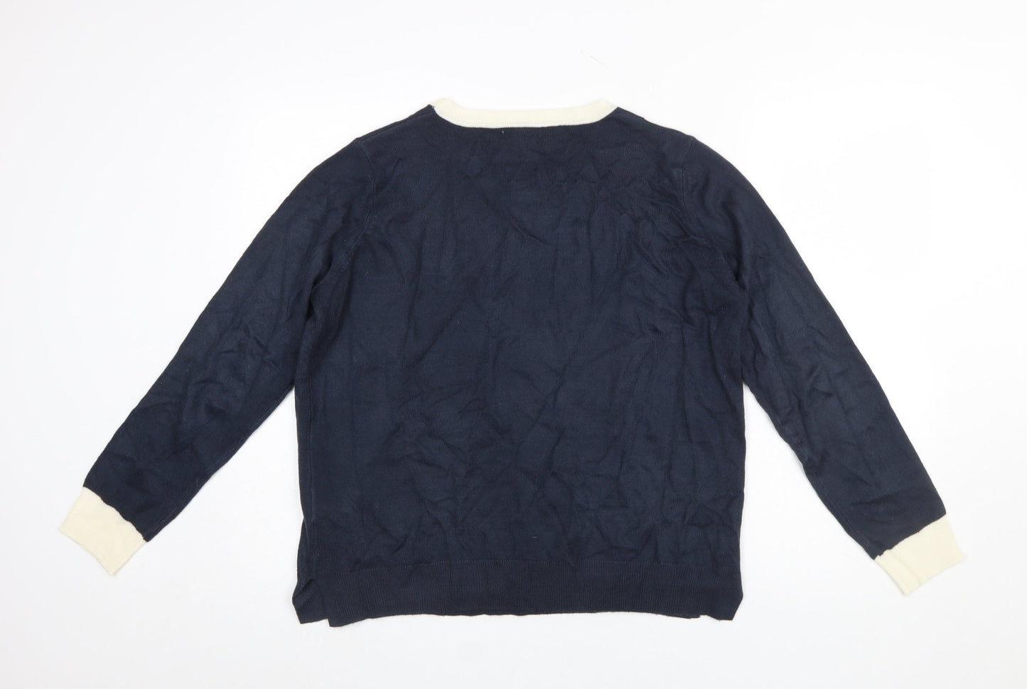 Womens UK Size 14 Marks and Spencer Blue Pullover Jumper