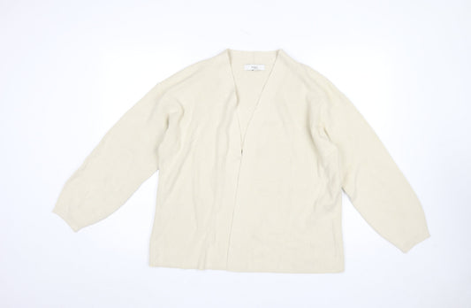 Womens UK Size M Marks and Spencer Beige Cardigan Jumper
