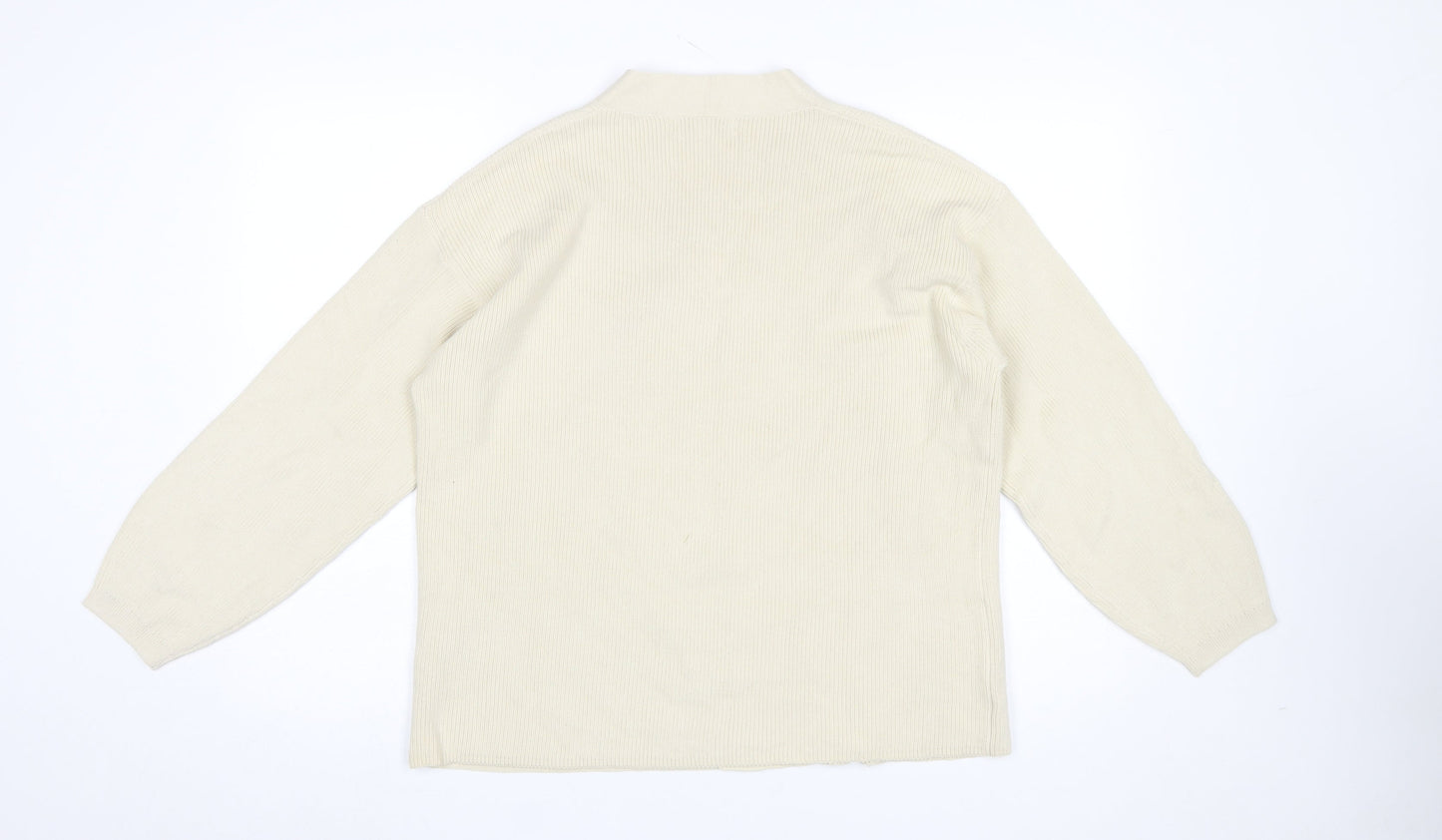 Womens UK Size M Marks and Spencer Beige Cardigan Jumper