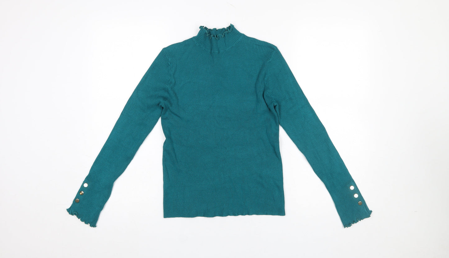 Womens UK Size 14 ET VOUS Green Pullover Jumper