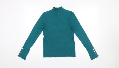 Womens UK Size 14 ET VOUS Green Pullover Jumper