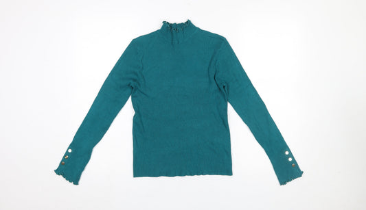 Womens UK Size 14 ET VOUS Green Pullover Jumper