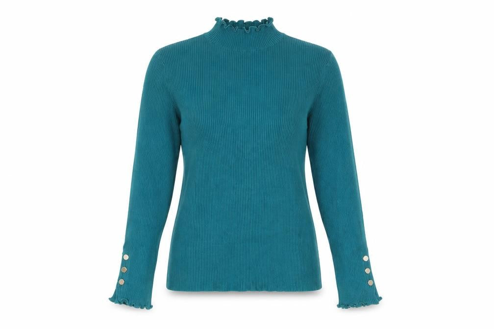 Womens UK Size 14 ET VOUS Green Pullover Jumper