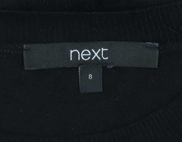 Womens UK Size 8 NEXT Black Pullover Jumper