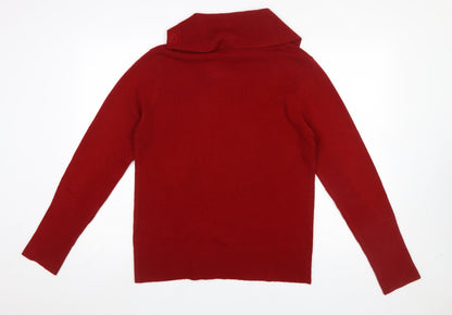 Womens UK Size 14 Wallis Red Cardigan Jumper