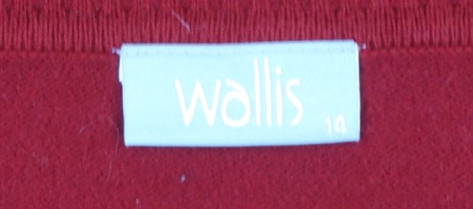 Womens UK Size 14 Wallis Red Cardigan Jumper