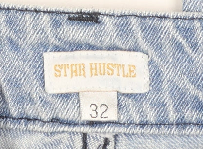 Mens UK Size 32 STAR HUSTLE Regular Fit Straight Blue Jeans