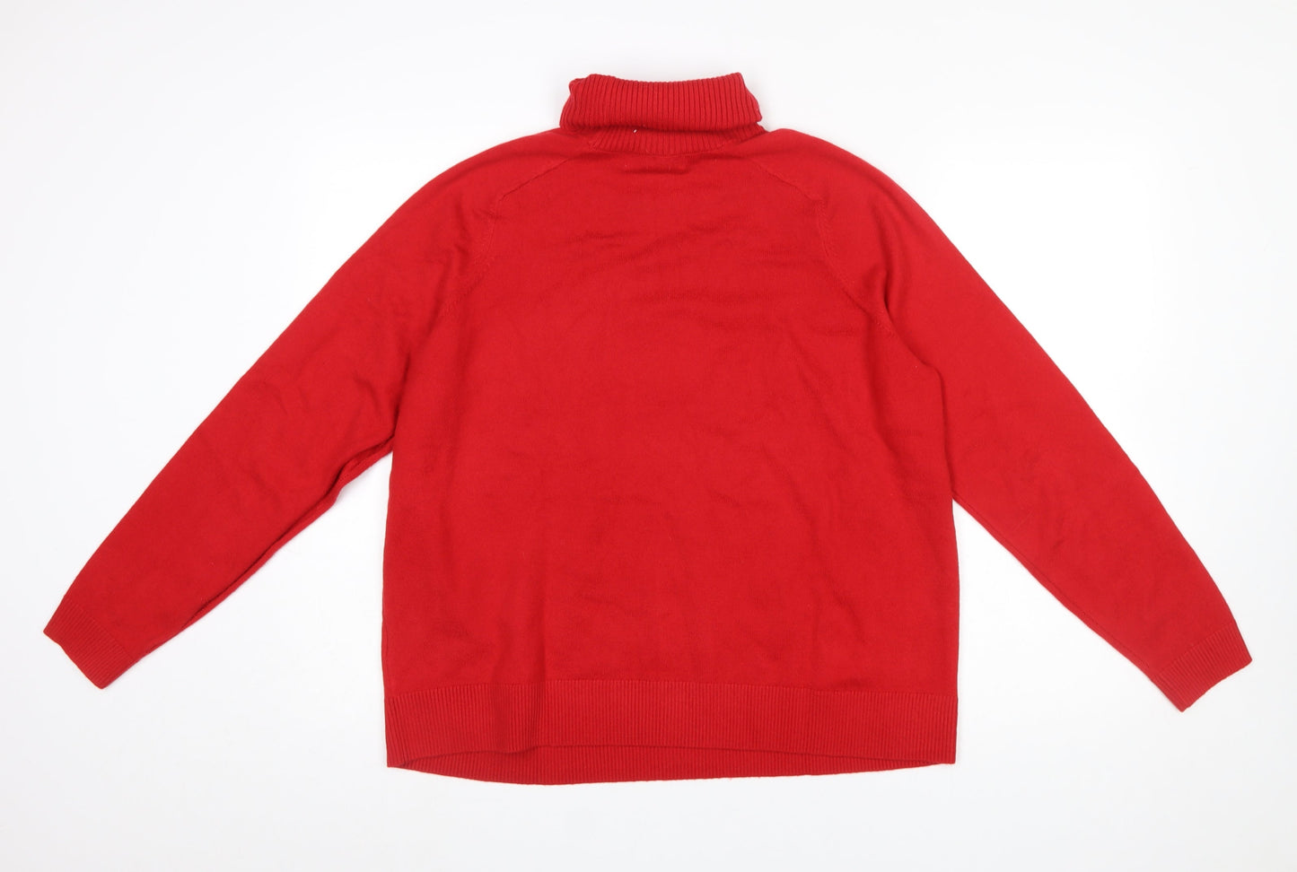 Womens UK Size L Marks and Spencer Red Pullover Jumper