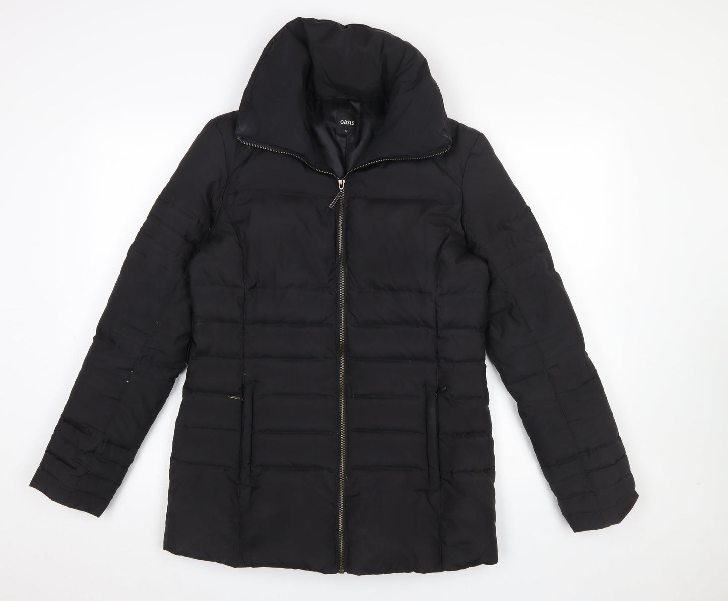 Womens UK Size M Oasis Black Puffer Jacket
