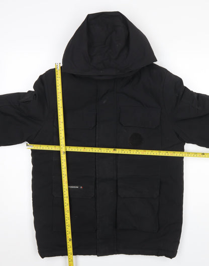 Mens UK Size L STYLE&DENIM Black Parka Coat
