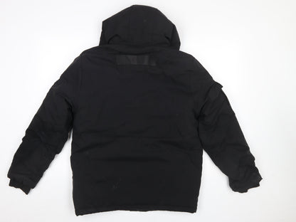 Mens UK Size L STYLE&DENIM Black Parka Coat