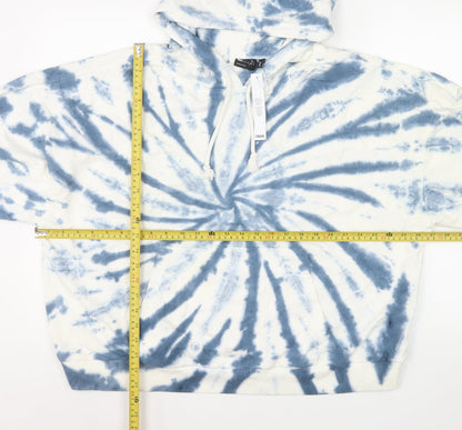 ASOS Unisex Blue Tie Dye Pullover Hoodie Cotton L