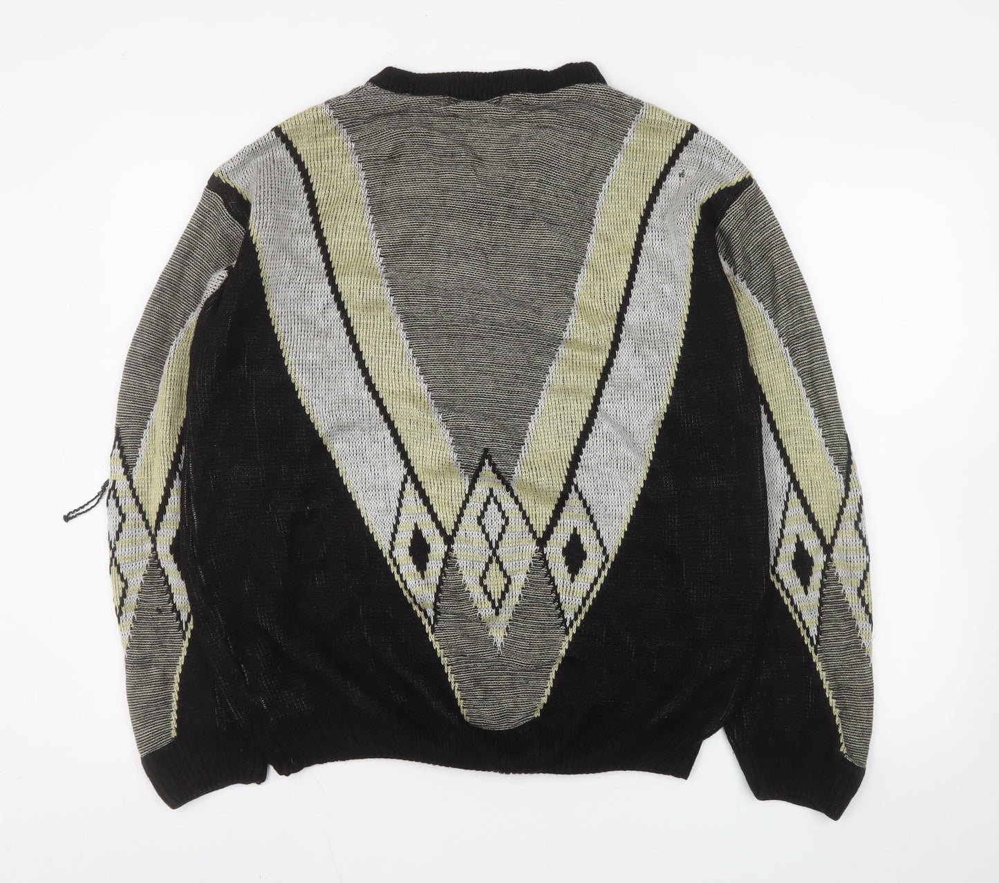 Mens UK Size L Basic-Line Black Pullover Jumper