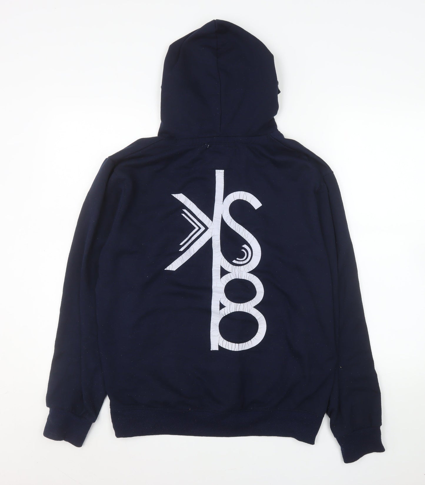 Mens UK Size L Derby Blue Pullover Hoodie