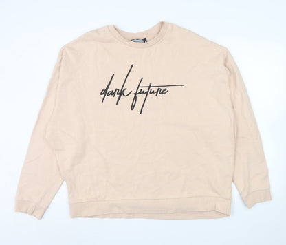 Womens UK Size 2XL ASOS Design Beige Pullover Sweatshirt