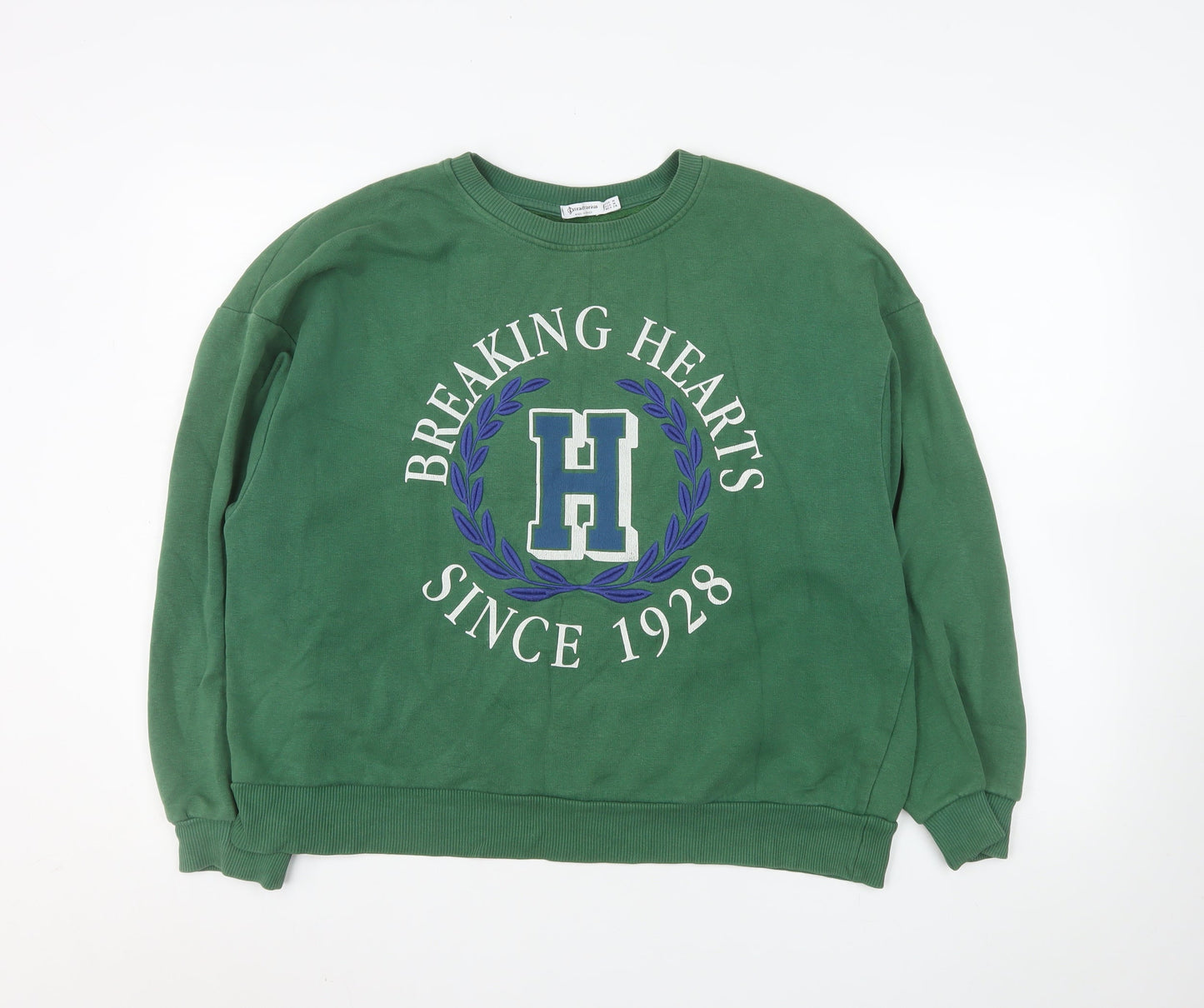 Womens UK Size 12 Stradivarius Green Pullover Sweatshirt