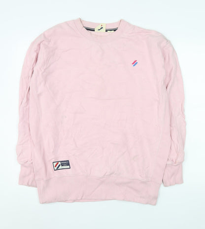 Mens UK Size XS Superdry Pink Pullover Sweatshirt