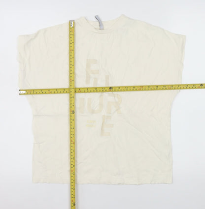 Womens UK Size S Tiffosi Ivory Basic T-Shirt