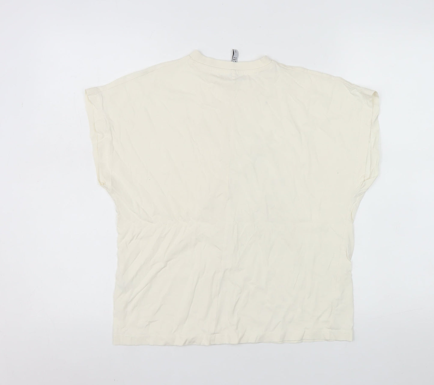 Womens UK Size S Tiffosi Ivory Basic T-Shirt