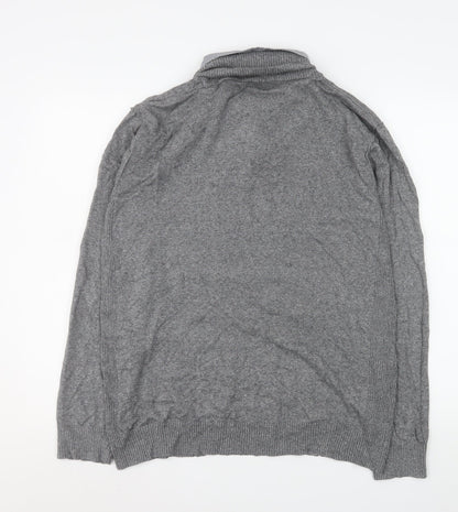 Mens UK Size XL Cedar Wood State Grey Henley Sweatshirt