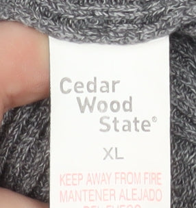 Mens UK Size XL Cedar Wood State Grey Henley Sweatshirt