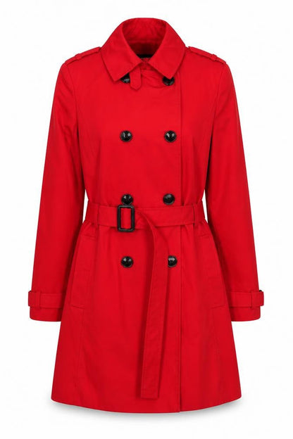 Womens UK Size 12 Stradivarius Red Trench Coat