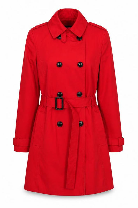 Womens UK Size 12 Stradivarius Red Trench Coat