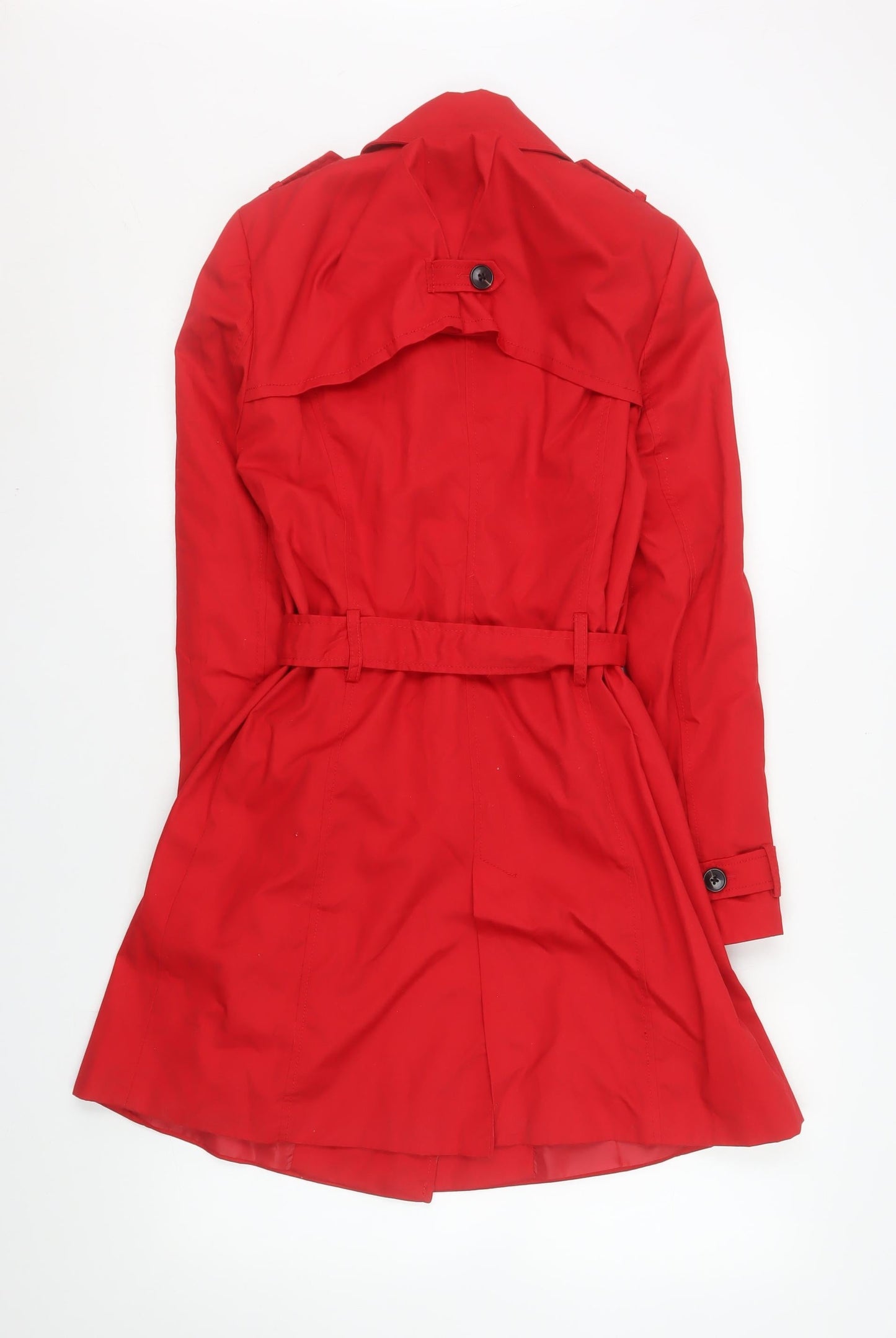Womens UK Size 12 Stradivarius Red Trench Coat