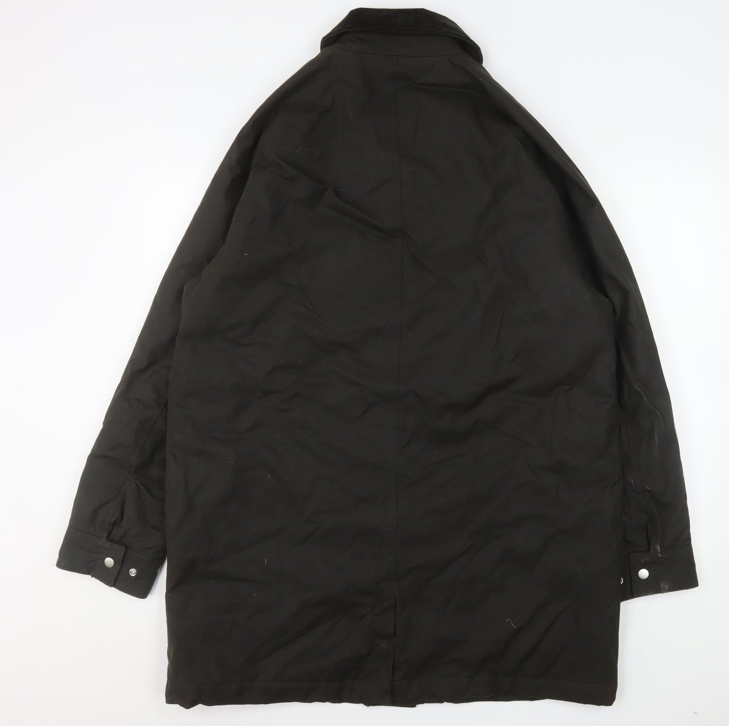 Mens UK Size L Marks and Spencer Black Overcoat