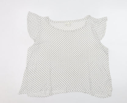 Womens UK Size 14 H&M White Basic Blouse