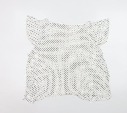 Womens UK Size 14 H&M White Basic Blouse