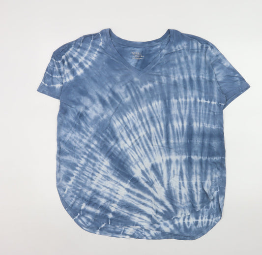 Unisex Adults UK Size L Time and Tru Blue  T-Shirt
