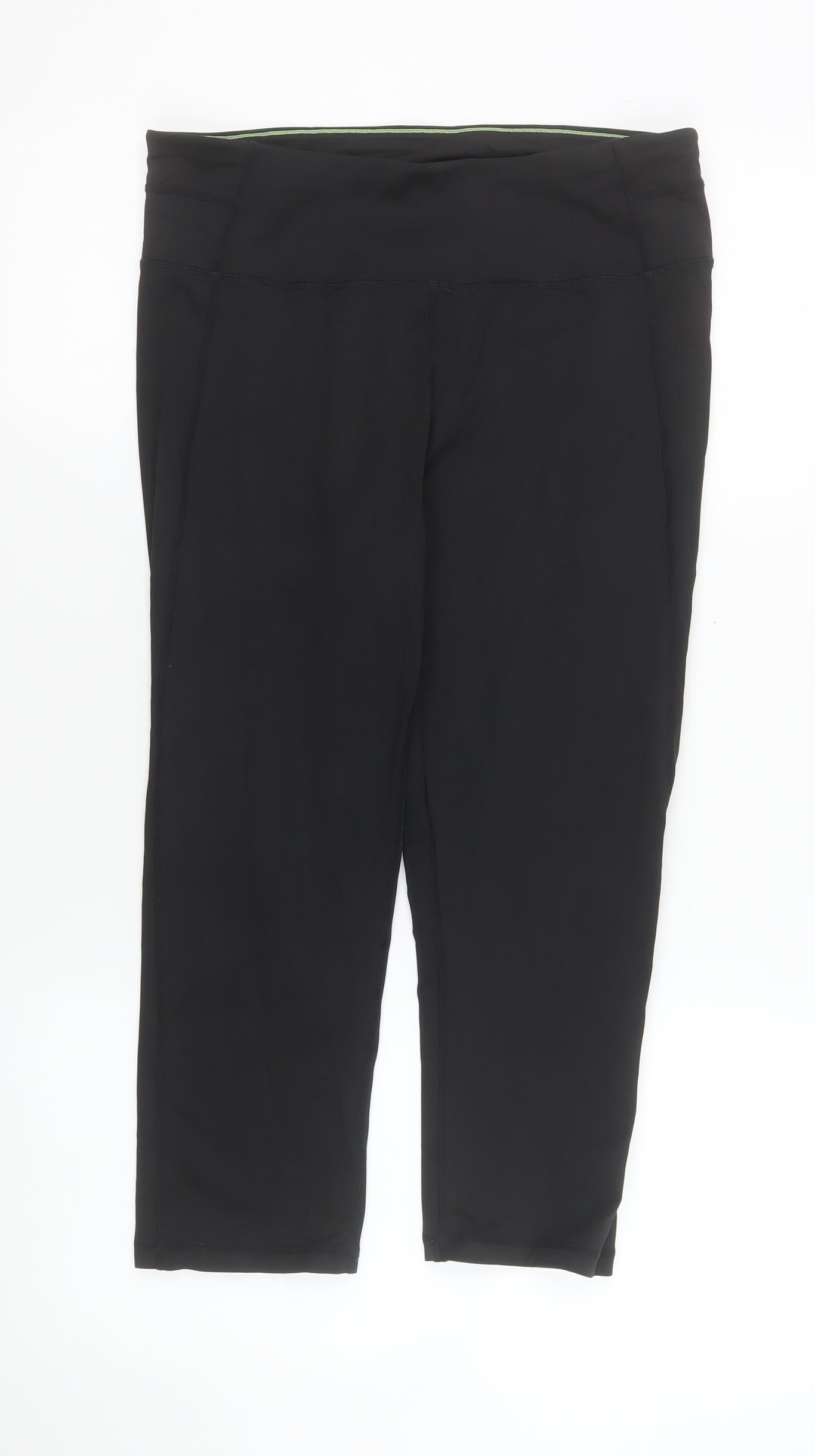Womens UK Size L Calvin Klein Slim Fit Capri Black Leggings