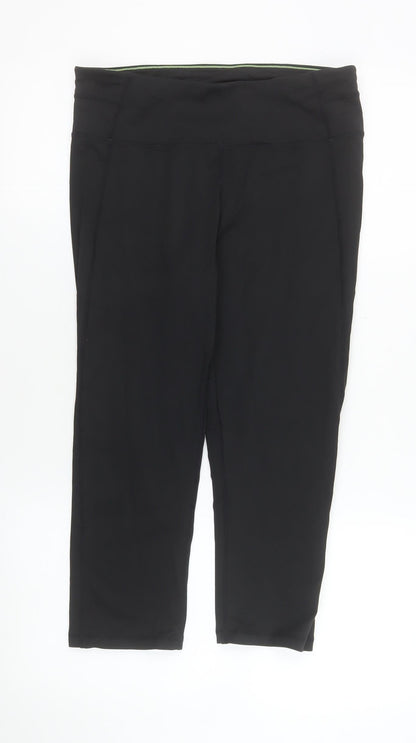Womens UK Size L Calvin Klein Slim Fit Capri Black Leggings