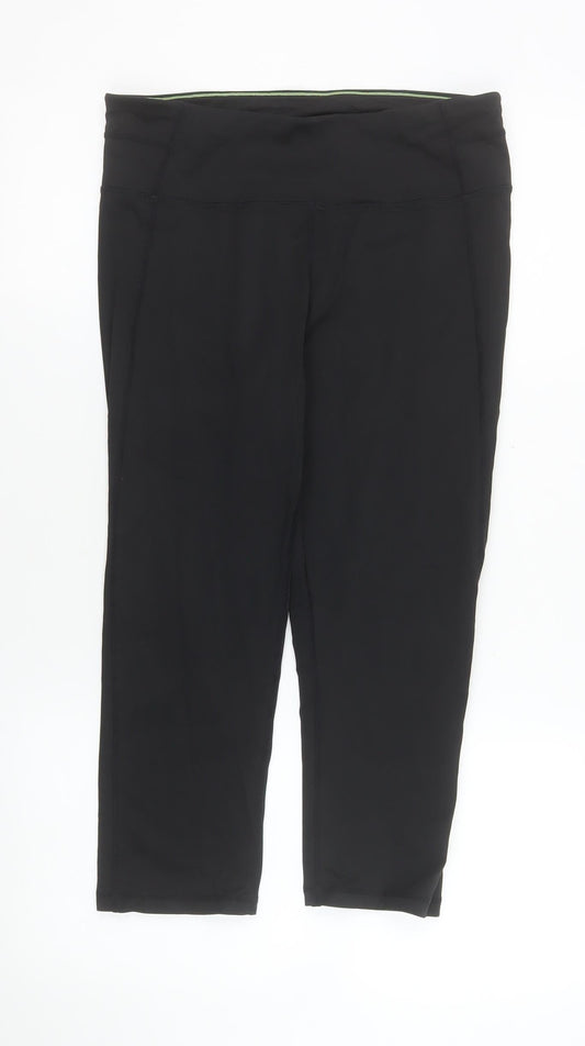 Womens UK Size L Calvin Klein Slim Fit Capri Black Leggings