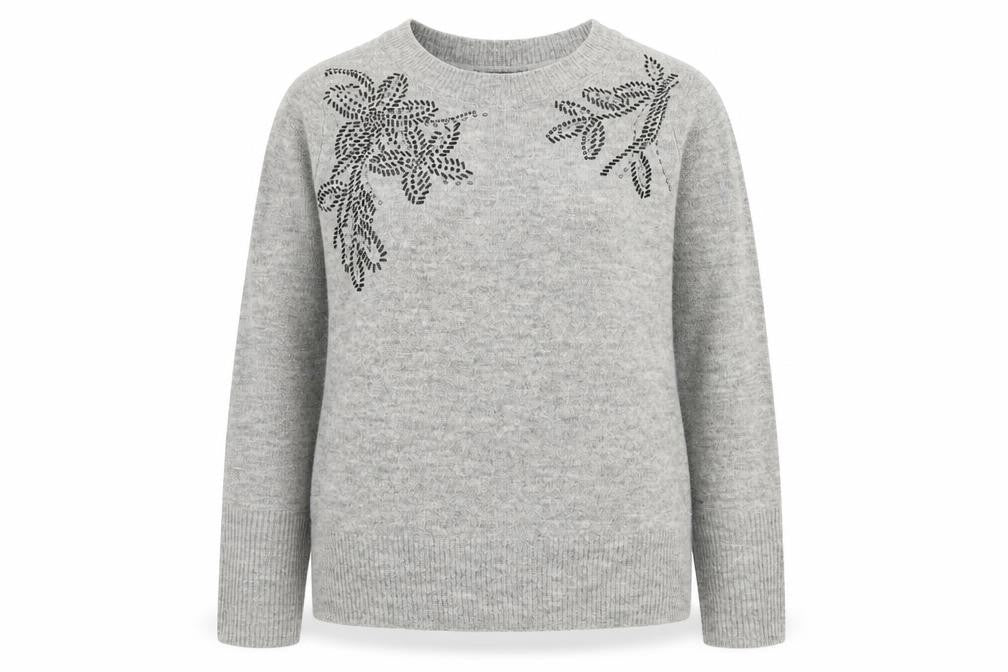 Womens UK Size S Dunnes Stores Grey Pullover Jumper