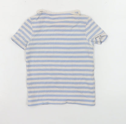 Girls UK Size 2-3 Years Marks and Spencer Blue Basic T-Shirt