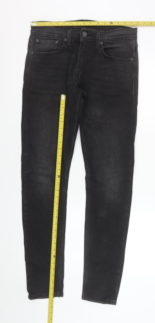 Mens UK Size M Levi Strauss & Co Slim Fit Skinny Black Jeans