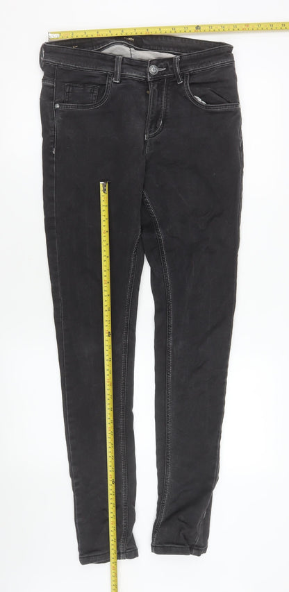 Mens UK Size 30 Trigger Slim Fit Skinny Black Jeans