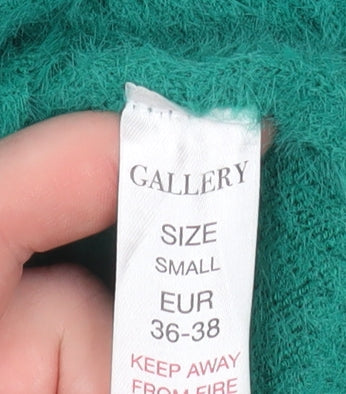 Womens UK Size 10 Gallery Green Henley Jumper
