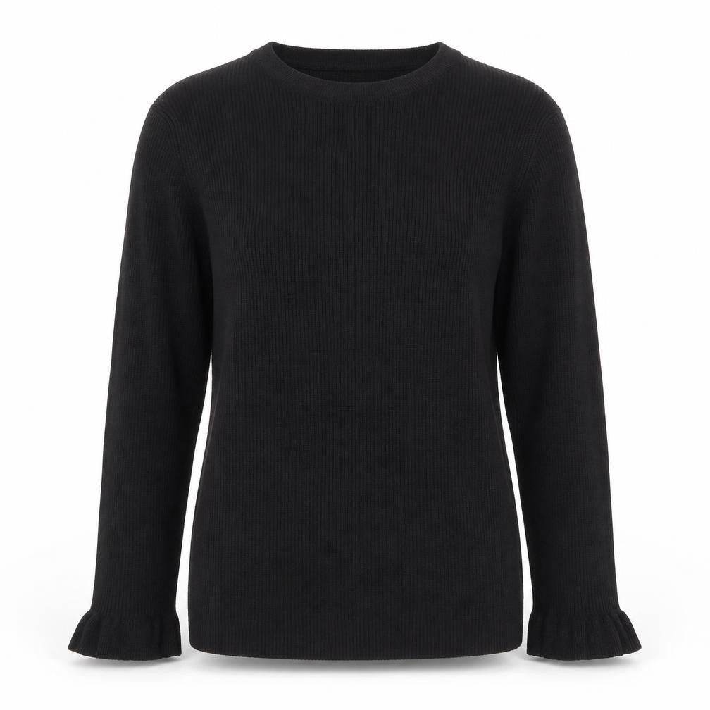 Womens UK Size 12 Red Herring Black Basic Blouse