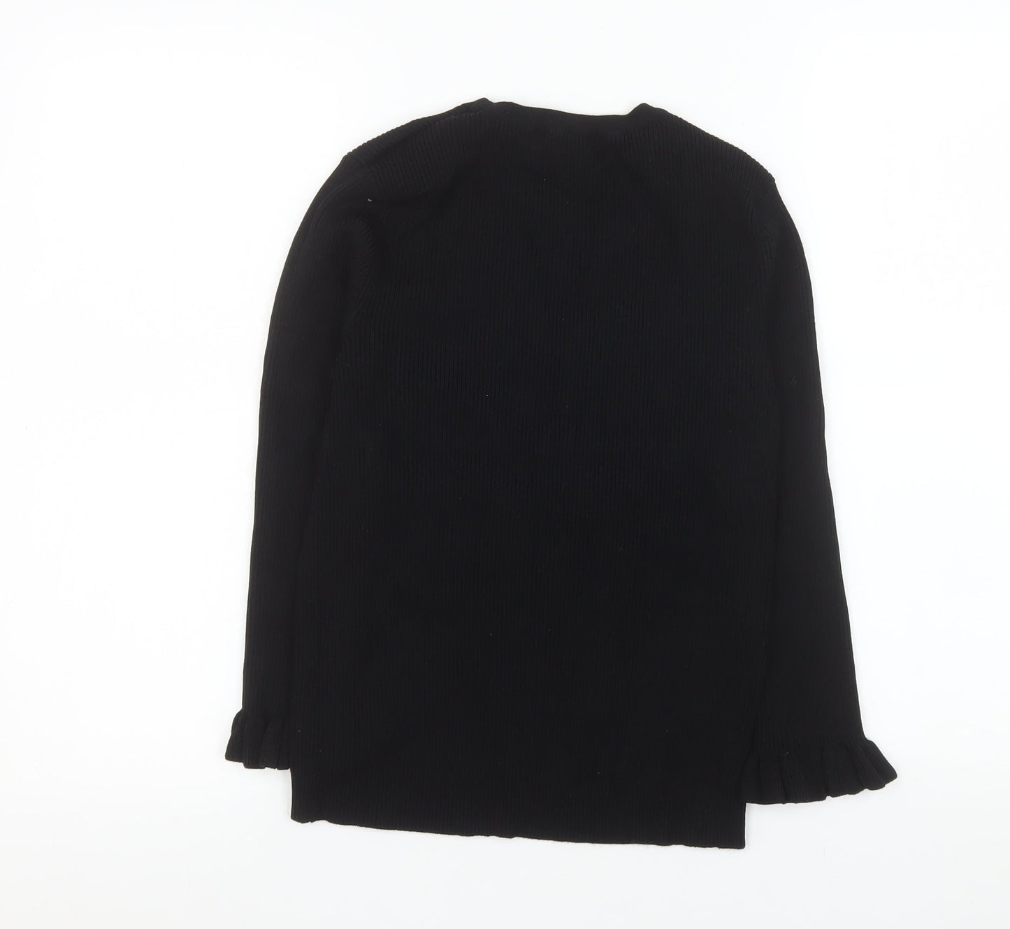 Womens UK Size 12 Red Herring Black Basic Blouse
