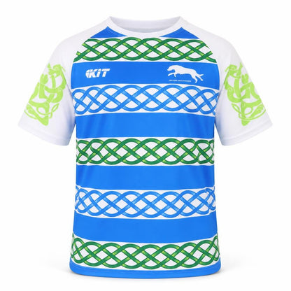 Mens UK Size L Kit Blue Rugby T-Shirt