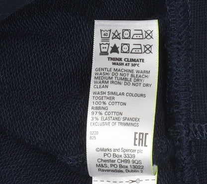 Mens UK Size M Marks and Spencer Blue Pullover Sweatshirt