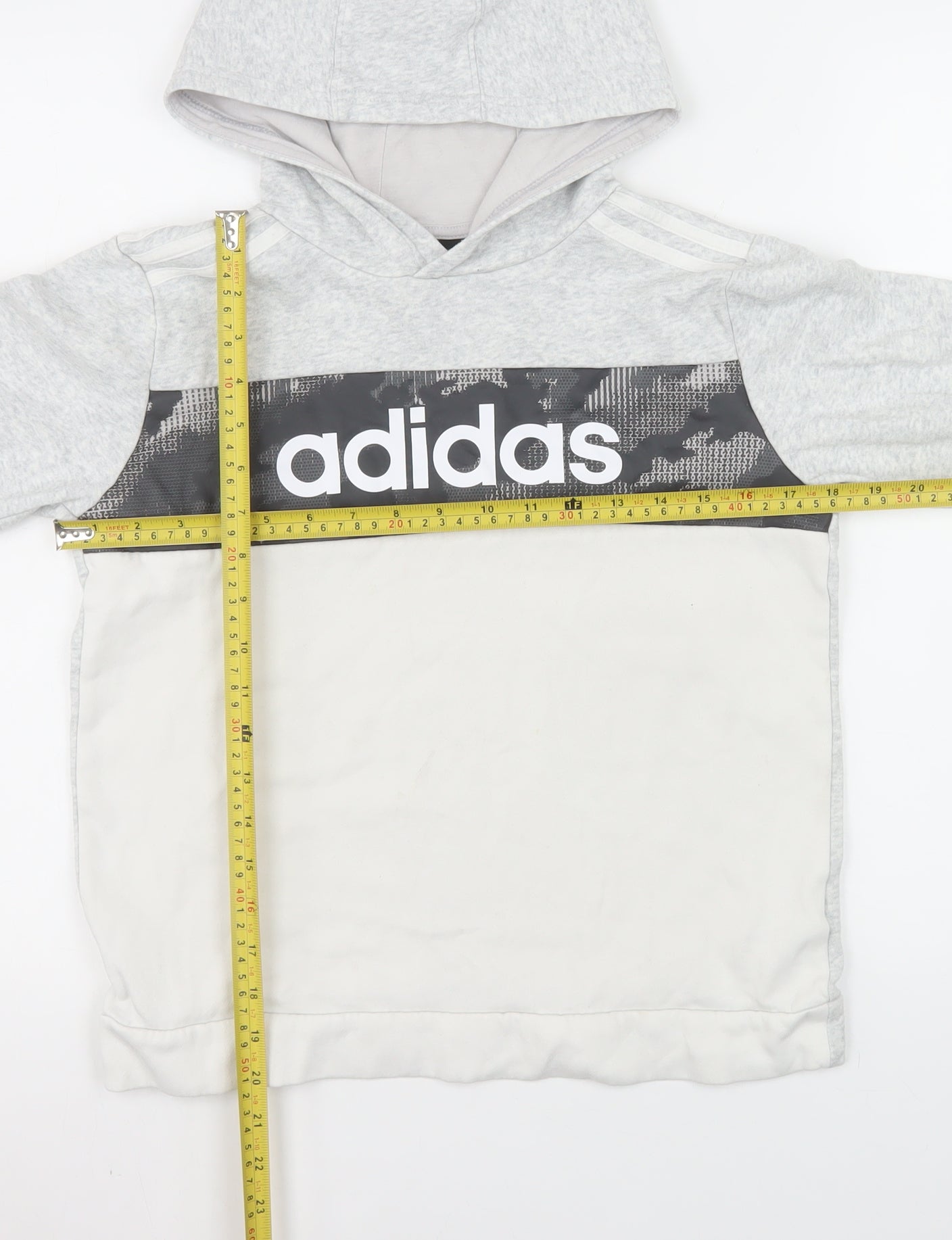 Boys UK Size 12-13 Years adidas Grey Pullover Hoodie