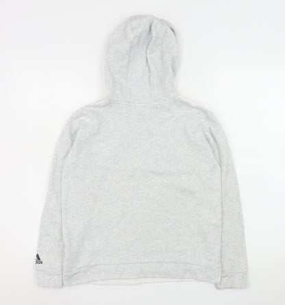 Boys UK Size 12-13 Years adidas Grey Pullover Hoodie