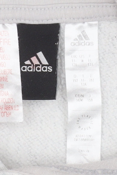 Boys UK Size 12-13 Years adidas Grey Pullover Hoodie