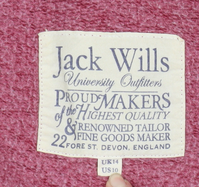 Womens UK Size 14 Jack Wills Red Basic Jacket