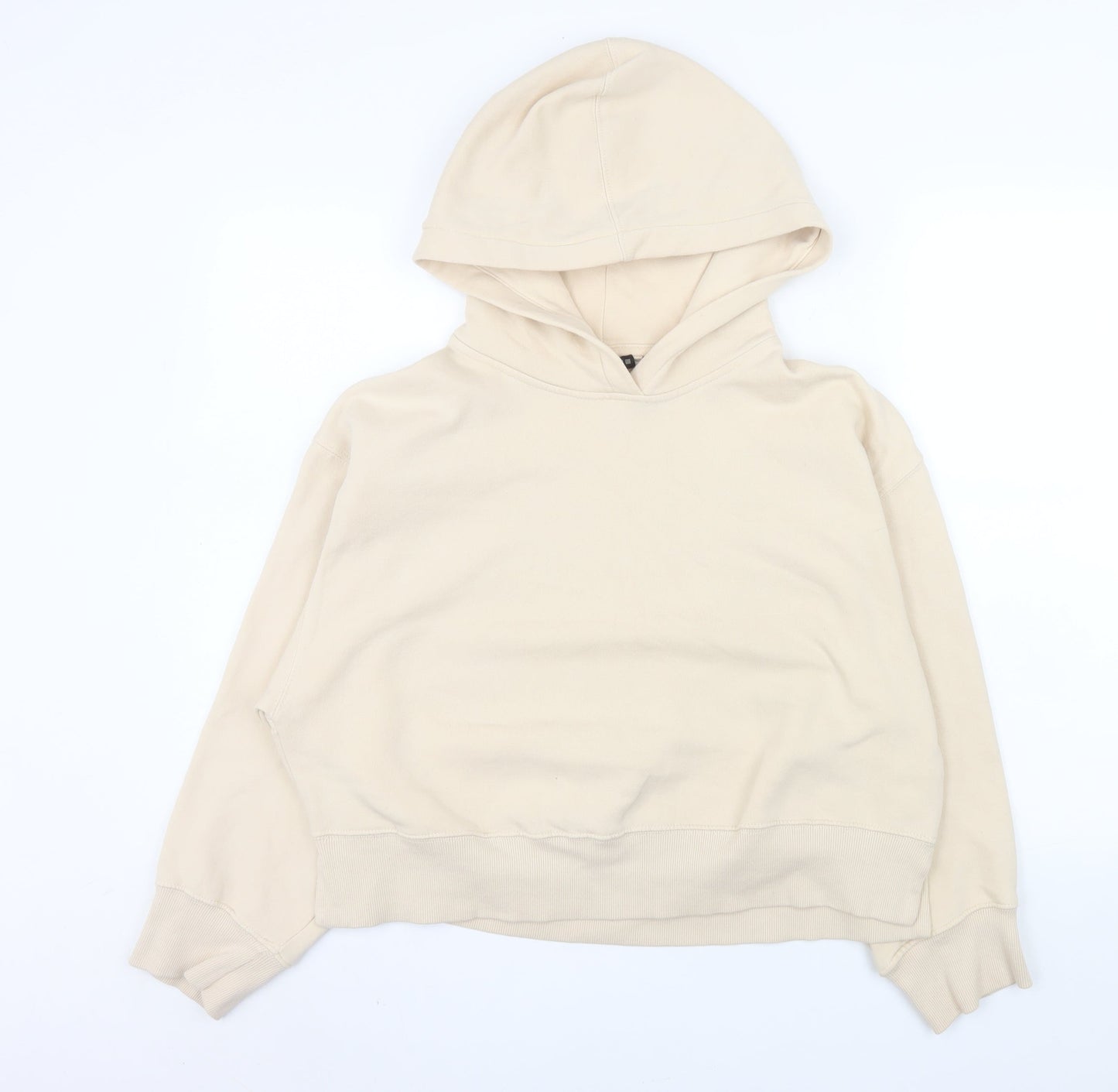 Womens UK Size M Zara Beige Pullover Hoodie