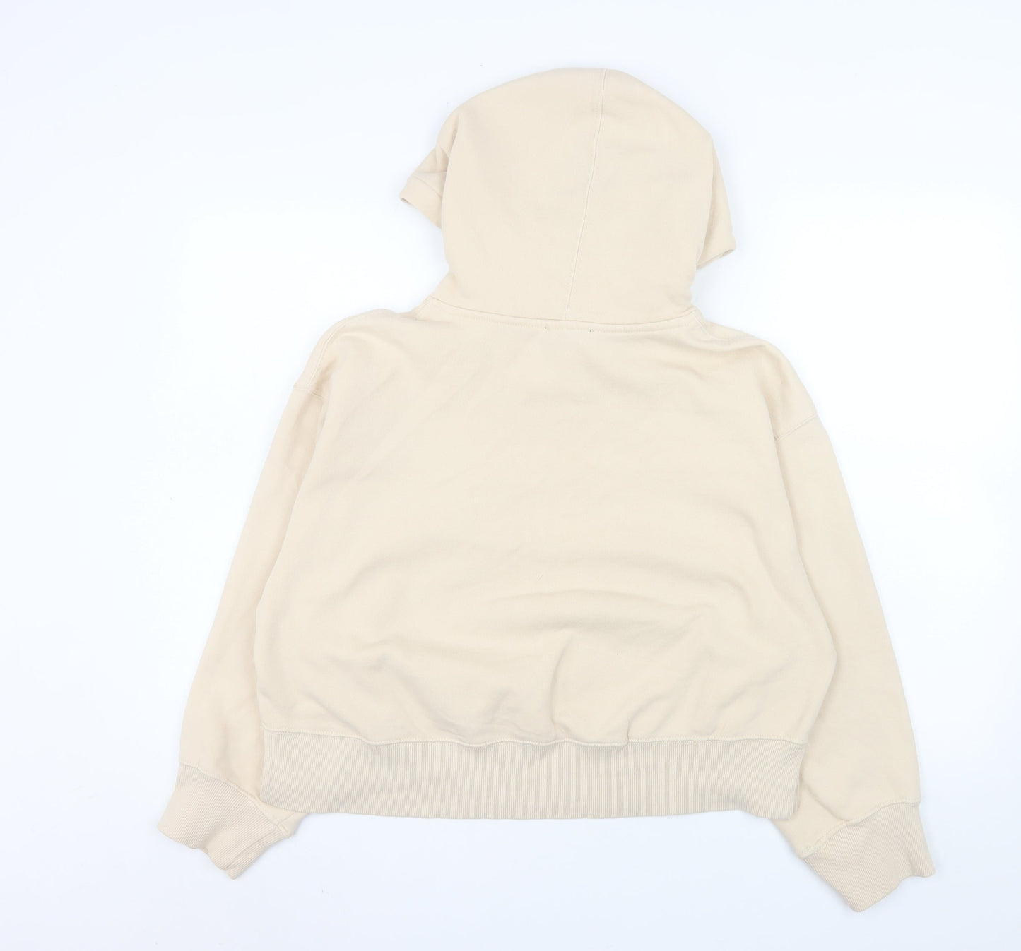 Womens UK Size M Zara Beige Pullover Hoodie